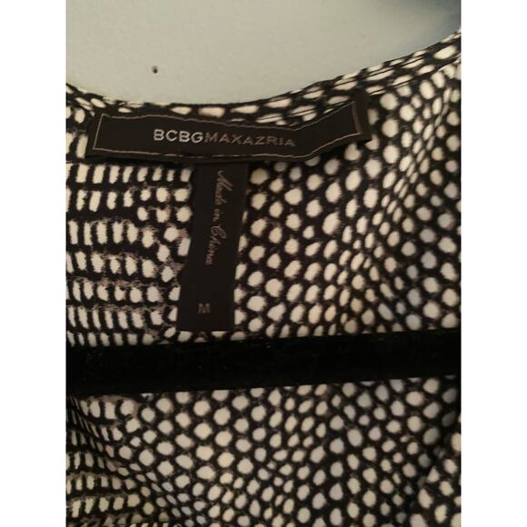 BCBC Max Azria Silky Black and White Romper Size M - Picture 3 of 4